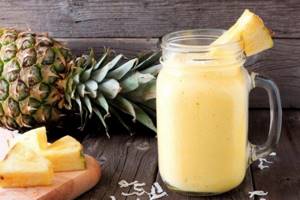 Pineapple smoothie with grapefruit for weight loss and cleansing the body - recipes