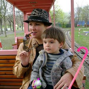 Anna Netrebko with her son Thiago