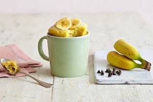 Banana muffin in the microwave in 5 minutes in a mug - recipe