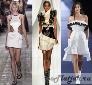 Белые и черные платья 2017 года: модные тенденции