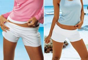 white beach shorts
