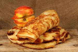 Pancakes with apples recipe