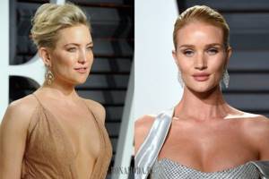 Blondes and natural makeup: Kate Hudson and Rosie Huntington-Whiteley