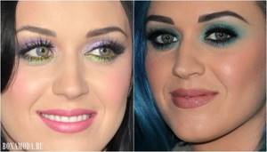 Eyeshadow colors for gray eyes: Katy Perry makeup