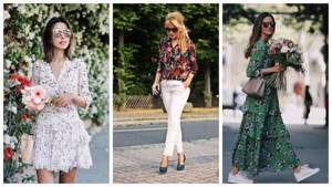Floral pattern in clothes