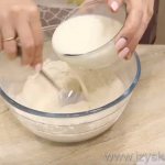 add kefir to the dough