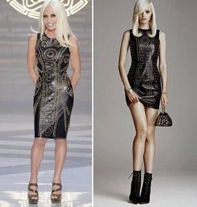 Donatella Versace in Versace for H