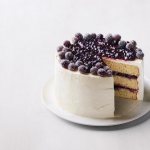 Photo of the dish - Layer cake with a layer of apple jam and sugar grape topping