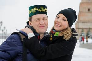 Galina Bob with her husband Sergei Koryagin