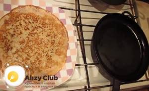 Place the finished pancake on a large flat plate.