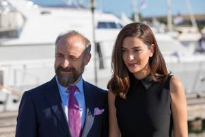 Halit Ergench with his wife