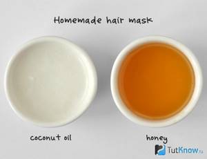Ingredients of a mask to restore hair shine with vitamin E
