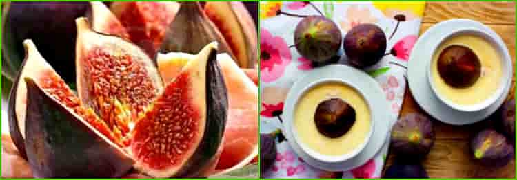 figs steamed and boiled with milk