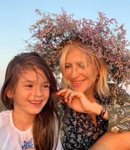 Irina Grineva with her daughter Vasilisa