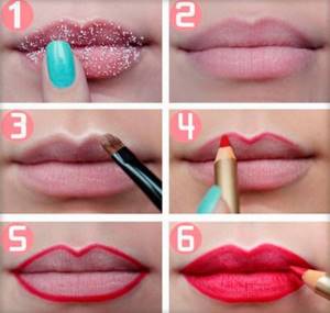 How to paint your lips to make them appear bigger. How to paint your lips with red lipstick? 