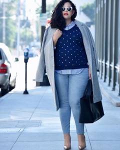 How to wear oversized clothes for plus size women to appear slimmer