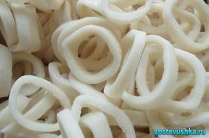 How to boil frozen squid rings