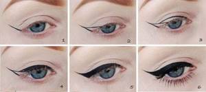 How to draw arrows on the eyes correctly
