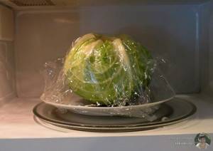 how to cook cabbage for cabbage rolls in the microwave