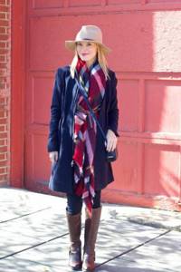how to tie a large scarf on a coat