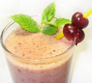 Kefir smoothie with cherries - recipe with photo