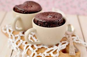 Flourless cake in the microwave in 5 minutes in a mug - recipe