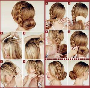Beautiful hairstyles for short hair can be done with braiding