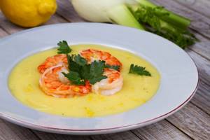 Cream soup with seafood. Photo: Shutterstock 