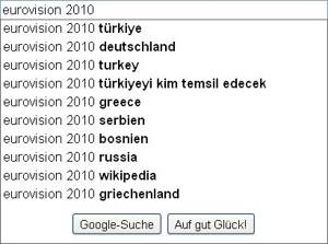Who will win Eurovision according to Google?