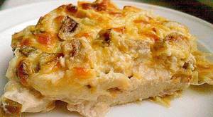 chicken with mushrooms in the oven