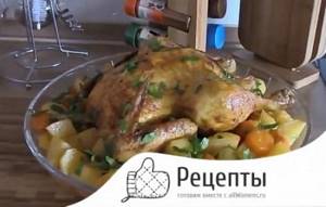 Курица с овощами в духовке в рукаве. Курица с овощами в духовке в рукаве