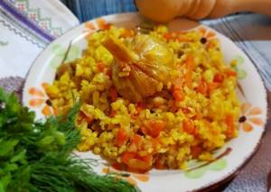 Easy recipe for pilaf in a frying pan