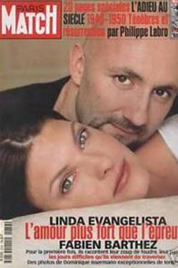 Linda Evangelista and Fabien Barthez