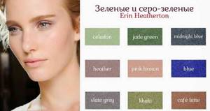макияж для зеленых глаз палитра