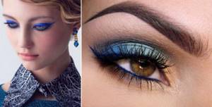 Makeup for blue clothes. Makeup according to eye color 