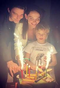 Maxim Matveev and Elizaveta Boyarskaya with their eldest son