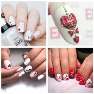 Manicure for Valentine&#39;s Day - original and stylish design ideas