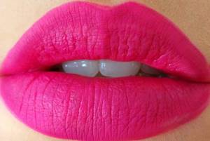 Matte pink lips