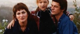 Milla Jovovich as a child with her parents