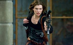 Milla Jovovich in the movie &quot;Resident Evil&quot;