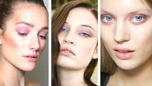 Fashionable makeup: lilac shades