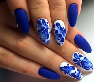 Fashionable blue! Nail designs 2020 