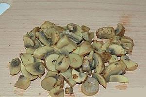 slice mushrooms
