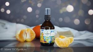 Leave-in spray conditioner for shine, smoothness and elasticity of hair Orange Greece - review by Ecoblogger Alister