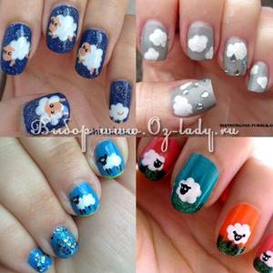 New Year&#39;s sheep on nails
