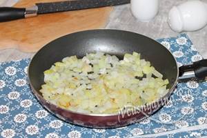 fry onions in a frying pan