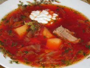 One of the most popular is Ukrainian borscht \ Wikipedia