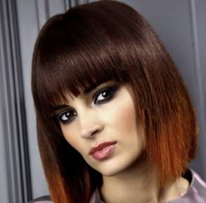 Ombre for short hair. Photos of coloring for light, dark, light brown, red, ash, gray ombre 