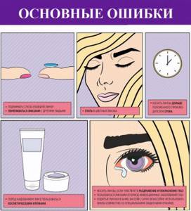 Common mistakes when wearing lenses