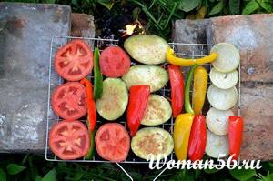 Vegetables on the grill step by step recipe. Baked vegetables on the grill 